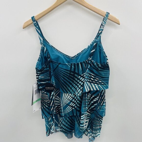 Coco Reef Womens Size 34D Palm Tropical Flourish Bra-Sized Tankini Top $98 2583 - Picture 5 of 9